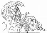 Vishnu Krishna Shiva Ganesha Hinduism sketch template