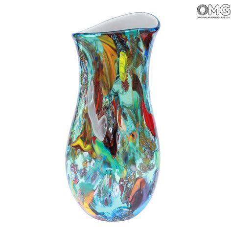 Vase Multicolor Dream Fantasy Original Murano Glass Omg