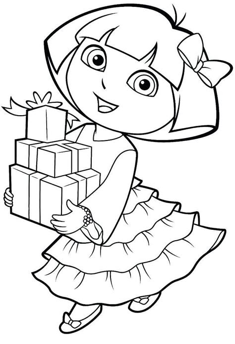 dora  explorer coloring pages pictures  printable