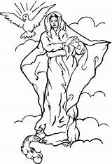 Immacolata Coloriage Assumption Concezione Virgin Madonna Ausmalbild Ausmalbilder Vierge Colorir Blessed Jungfrau Conception Immaculate Elisabeth Catholic Feast Virgen Virgem Imprimir sketch template