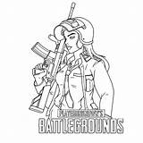 Battlegrounds Kleurplaat sketch template
