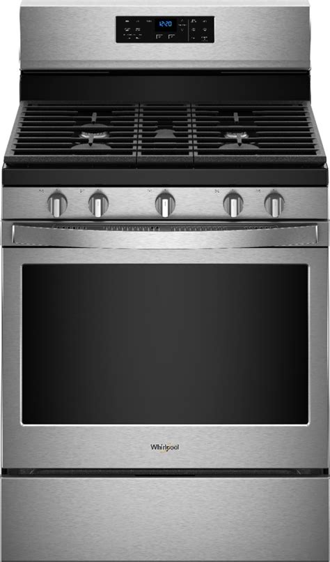 whirlpool  cu ft  cleaning freestanding gas convection range stainless steel