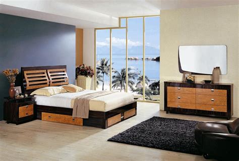 cherry  wenge zebrano contemporary bedroom set