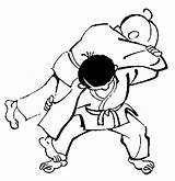 Judo sketch template