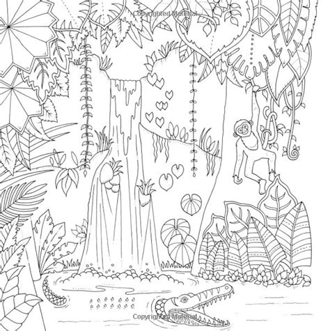 jungle coloring pages  adults  getdrawings