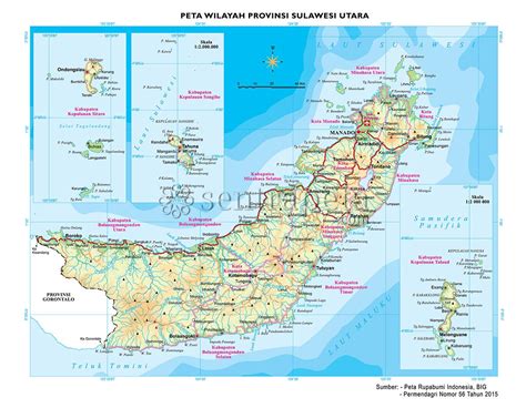 peta atlas provinsi sulawesi utara sentra peta