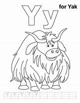Yak Coloring Letter Pages Handwriting Alphabet Practice Kids Clipart Preschool Animal Worksheets Color Bestcoloringpages Printable Palette Actual Link Just Print sketch template