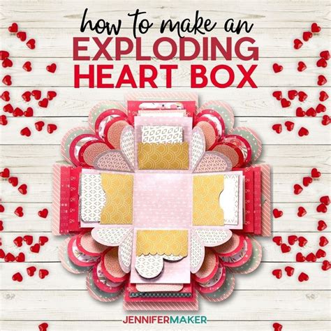 heart explosion box template  svg file cricut valentine ideas