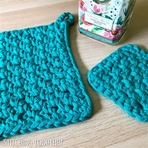 easy crochet potholders pattern stitching together