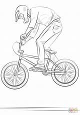 Bmx Radfahrer Velo Ciclistas Ausmalbilder Supercoloring Bicicleta Colorare Ciclista Pilota Vélo Craft Fahrradfahren Freestyle Bici Library sketch template
