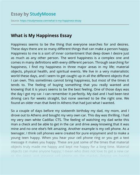 essay examples   happiness essay
