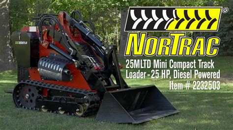 nortrac mtld mini compact track loader  hp diesel powered youtube