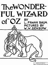 Oz Wizard Denslow Cover Lion Illustration Enchantedlearning Wonderful Coloring 1900 Cowardly Learning Baum Frank Book Showing Based Edition Original Artists sketch template