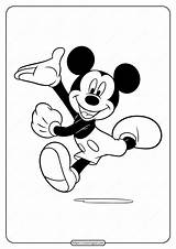 Mickey Running Mouse Coloring Printable Whatsapp Tweet Email sketch template