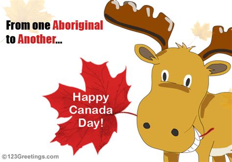 Wishes From An Aboriginal Free Canada Day Ecards