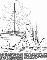 Titanic Colouring Dover Iceberg Ausmalen Publications Rms Colorear Sinking Carpathia Ausmalbild Bateau Zeichnen Doverpublications sketch template