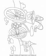 Coloring Cycle sketch template