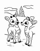 Rudolph Clarice Christmas Coloring Pages Reindeer Color Red Nosed Hellokids sketch template