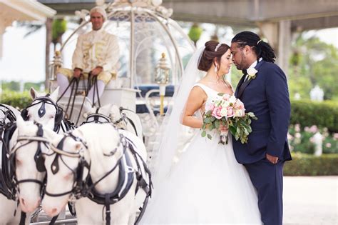 cinderella s carriage at a disney fairy tale wedding ceremony disney