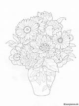 Bloemen Vaas Kleurplaten Downloaden sketch template
