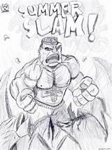 Brock Lesnar Drawing Getdrawings Wwe sketch template
