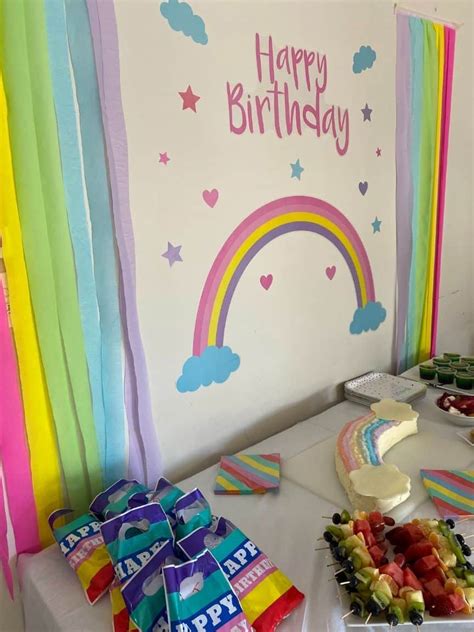 rainbow themed party ideas  kids parties  personal