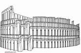 Monumentos Coliseo Colosseum Romanos Colosseo Descubre sketch template