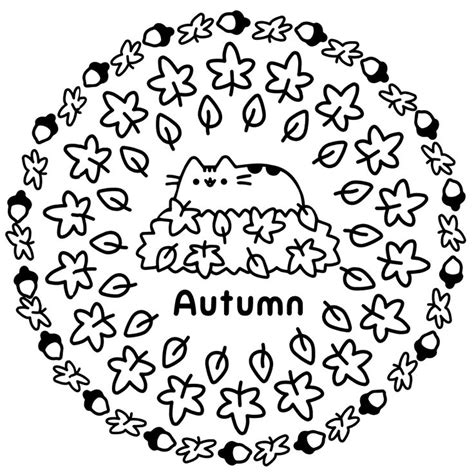 pusheen coloring pages pusheen coloring pages fall coloring pages