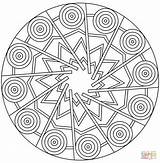 Coloring Mandala Pages Circle Circles Printable Clipart Stars Pdf Print Drawing sketch template
