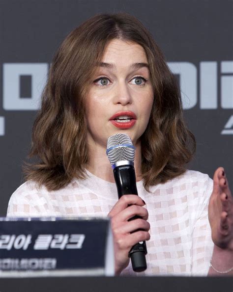 Emilia Clarke Terminator Genisys Press Conference In Seoul