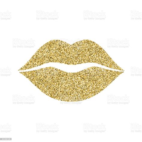 lip icon with glitter effect isolated on white background outline icon