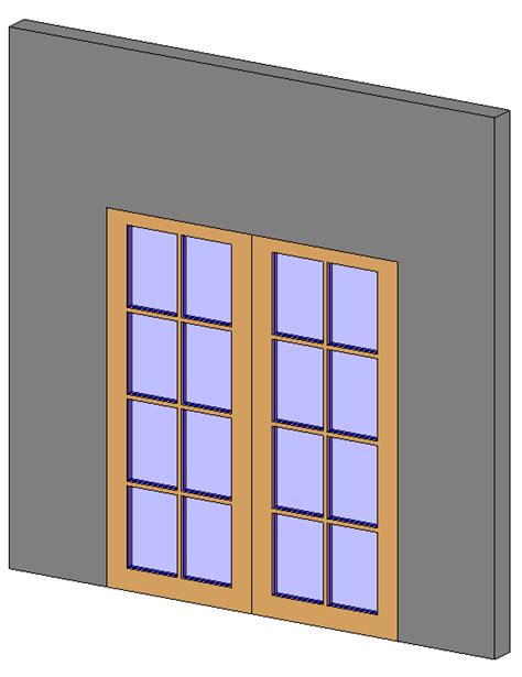 double door glass  revit library revit