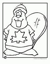 Canada Coloring Beaver Pages Canadian sketch template