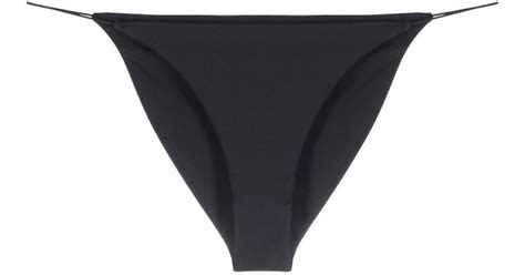 jade swim high waist string bikini bottoms in black lyst australia