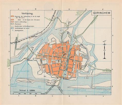 gorinchem stadsplattegrond  anwb plattegrond city maps star fort walled city