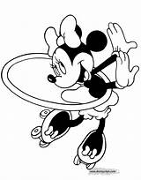 Minnie Coloring Mouse Disneyclips Hoop Pages Hula Games Fun Rollerskating sketch template