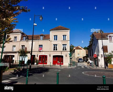 streets   small town  andresy france located  miles west  paris   ile de
