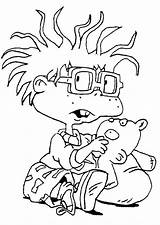 Rugrats Chuckie Teddy sketch template