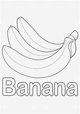 Banana Letter Coloring Stand Pages sketch template