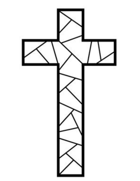 printable cross coloring pages stain glass cross cross coloring