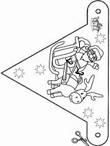 Kerstman Vlaggetje Claus Kerst Knutselen Weihnachtsmann Flagge Bandiera Babbo Kleurplaten Fargelegg Advertentie Anzeige Pubblicità Kreativitet Annonse sketch template