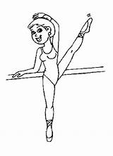 Ballet Barre Dancers Pages Coloring sketch template