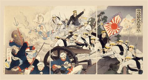Sino Japanese War Woodblock Prints