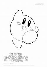 Kirby Smash Colorear Dibujos Kleurplaten Drawitcute Kleurplaat Downloaden Uitprinten Artykuł sketch template