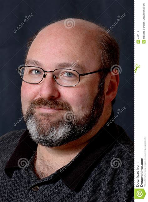smiling bald bearded man stock photo image  bald