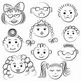 Bambini Drawing Disegni Dieci Colorare Facce Divertenti Expressions Buffe Bonhomme Rysunki sketch template