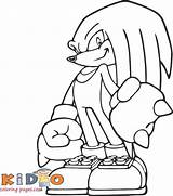 Knuckles Coloring Kidocoloringpages sketch template