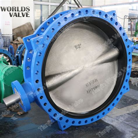 awwac standard asme  double flanged ends butterfly valve psi  china
