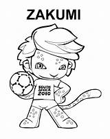 Zakumi Mascote Copa Pintar Mascotes Copas Fuleco sketch template