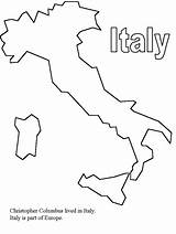 Italy Map Coloring Printable Kids Popular sketch template
